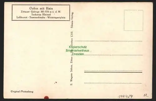 144484 AK Oybin mit Hain Fotokarte Die Felsengasse um 1925