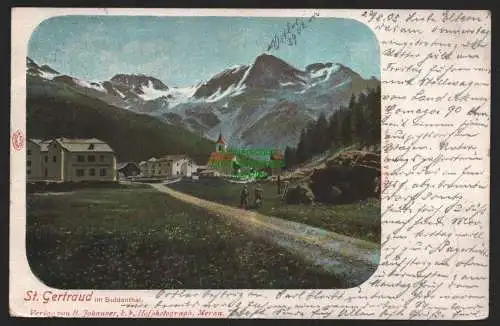 144544 Ansichtskarte St. Gertraud im Suldental Südtirol Italien 1903