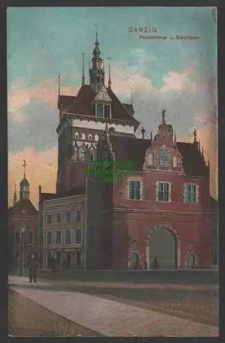 144917 Ansichtskarte Danzig 1908 Peinkammer und Stockturm