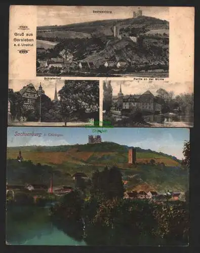 144483 2 AK Sachsenburg in Thüringen Schieferhof 1919 Partie an der Mühle