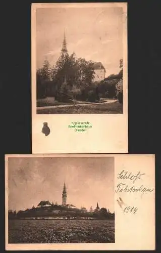 144200 2 Ansichtskarte Tovacov Tobitschau Schloß 1914