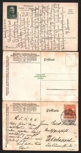 144461 3 AK Deutscher Luftflotten Verein 1916 Künstlerkarte Hans Rudolf Schulze