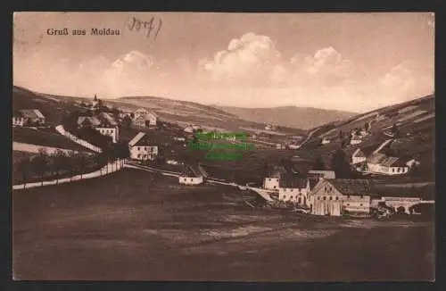 144206 Ansichtskarte Moldava Moldau i. Erzgebirge 1925 Gasthof zur Freundschaft