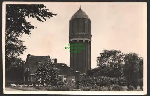 144446 Ansichtskarte Wieringerwaard Wasserturm Watertoren Fotokarte um 1950