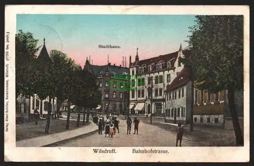 144450 Ansichtskarte Wilsdruff Bahnhofstrasse 1907