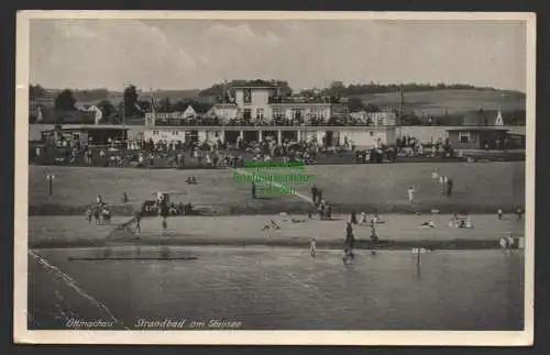 144390 Ansichtskarte Ottmachau Otmuchow Strandbad 1941