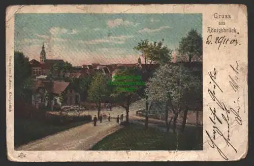 144424 Ansichtskarte Königsbrück 1903 Panorama