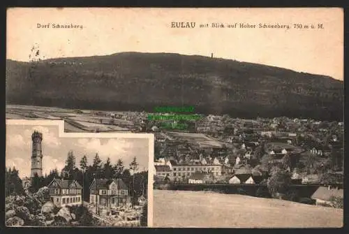 144140 Ansichtskarte Dorf Schneeberg Eulau um 1925 Hoher Schneeberg