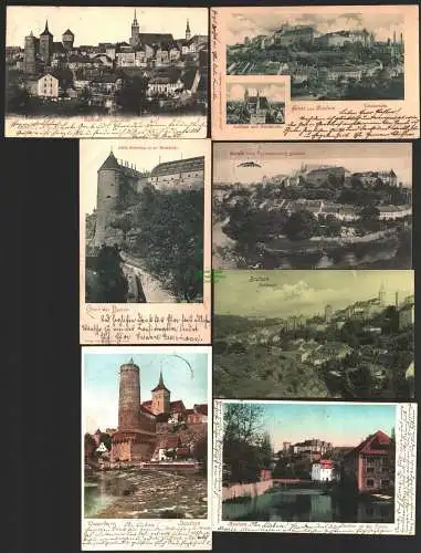 144301 7 AK Bautzen 1899 1910 Nordwest Rathaus Petrikirche Ortenburg Mühlstraße