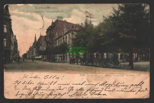 144434 Ansichtskarte Bremerhaven Bürgermeister Shmidtstrasse 1904