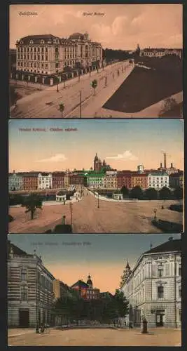 144167 3 Ansichtskarte Hradec Kralove Königgrätz Rudolfinum Brücke Pospisilova trida