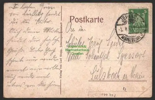 144402 AK Johanngeorgenstadt 1926 Gruss von der Landesgrenze