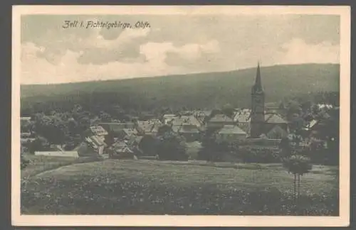 141755 Ansichtskarte Zell im Fichtelgebirge Oberfranken Gasthof rotes Roß um 1920