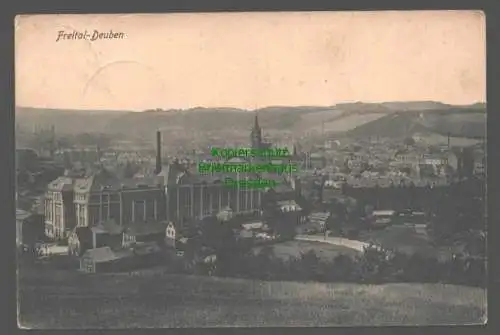 141867 Ansichtskarte Freital Deuben 1931 Panorama große Fabrik