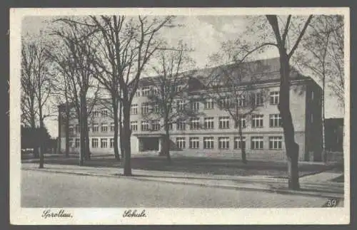 141760 Ansichtskarte Sprottau Schule um 1940