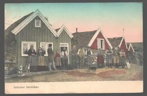 141826 Ansichtskarte Islenzkur bondabaer Reykjavik Island um 1910