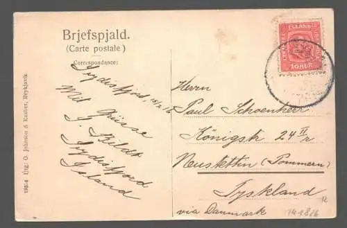 141826 Ansichtskarte Islenzkur bondabaer Reykjavik Island um 1910