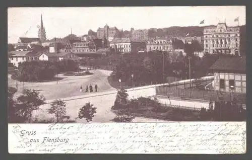 141650 Ansichtskarte Flensburg 1901