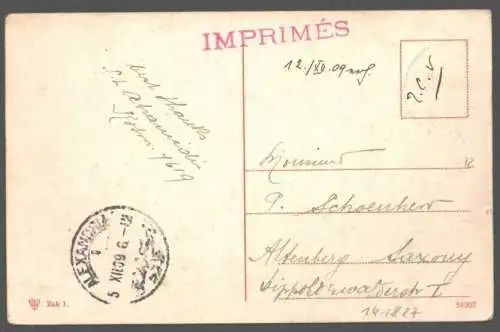 141827 AK Ägypten 1909 Alexandria Boote im Hafen