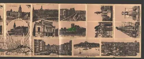 141230 2 AK 9-teiliges Leporello Nordsee Litho Hamburg Dampfer Cobra 1905 Alster