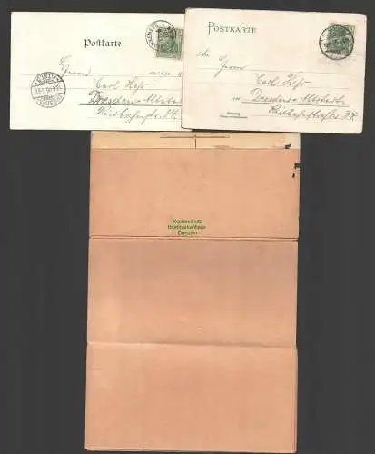 141230 2 AK 9-teiliges Leporello Nordsee Litho Hamburg Dampfer Cobra 1905 Alster