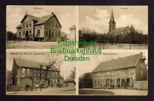 117276 Ansichtskarte Großpaschleben 1914 Gasthaus zum Adler Bes. Wilhelm Schneider