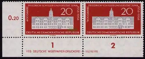 DDR DV 3769 648 ** 400 Jahre Friedrich-Schiller-Universität Jena 1958