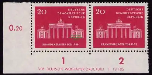 DDR DV 3783 665 ** Brandenburger Tor 1958