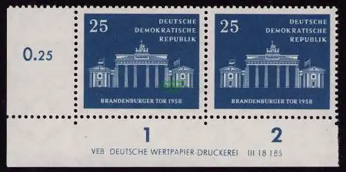 DDR DV 3784 666 ** Brandenburger Tor 1958