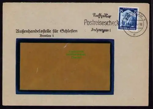 B18721 Brief Deutsches Reich 1935 568 EF Breslau Außenhandelsstelle f. Schlesien