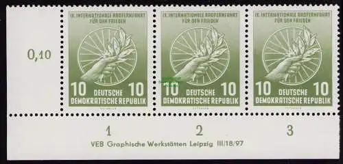 DDR DV 3659 521 ** Radfernfahrt für den Frieden Warschau - Berlin - Prag 1956