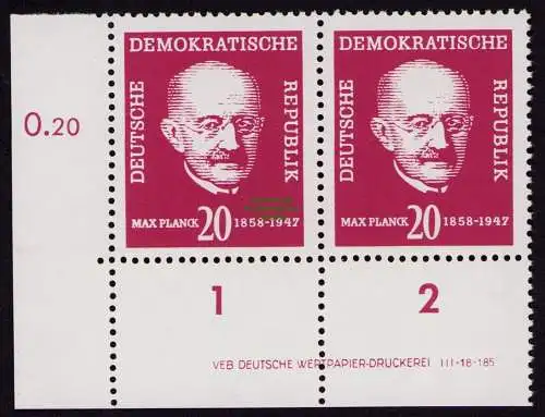 DDR DV 3749 627 ** Max Planck 1958