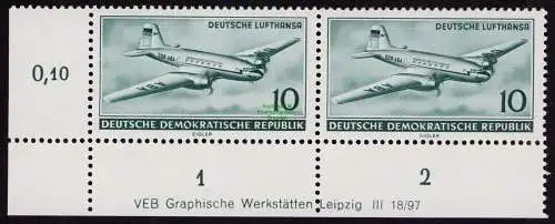 DDR DV 3651 513 ** Eröffnung des zivilen Luftverkehrs Lufthansa 1956