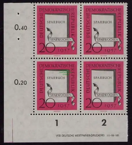 DDR DV 3717 599 ** Sparwochen Sparbuch 1957