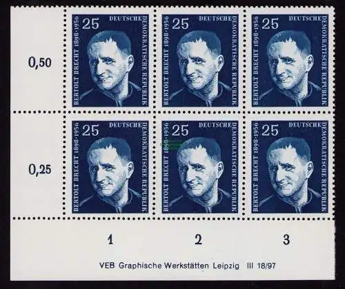 DDR DV 3710 594 ** Bertolt Brecht 1957