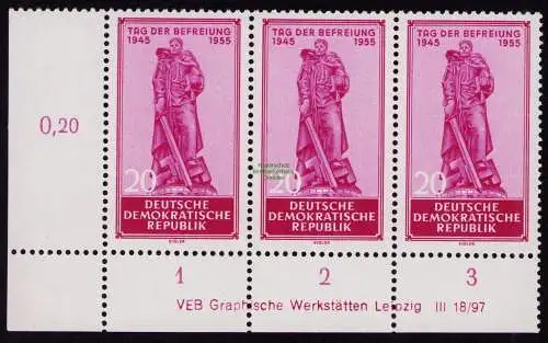 DDR DV 3634 463 ** 10. Jahrestag der Befreiung vom Faschismus 1955