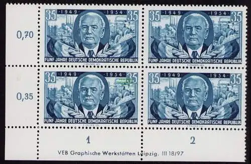 DDR DV 3625 444 ** 5 Jahre DDR Wilhelm Pieck 1954