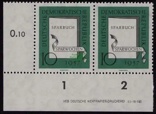 DDR DV 3716 598 ** Sparwochen Sparbuch 1957