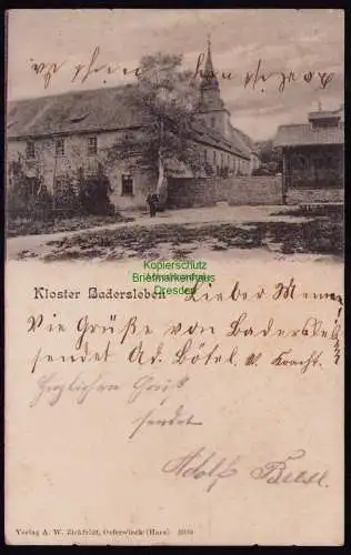 172582 AK  Badersleben 1905 Kloster Ackerbauschule