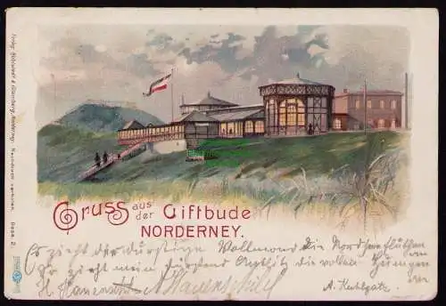 172492 AK  Norderney 1904 Litho Giftbude