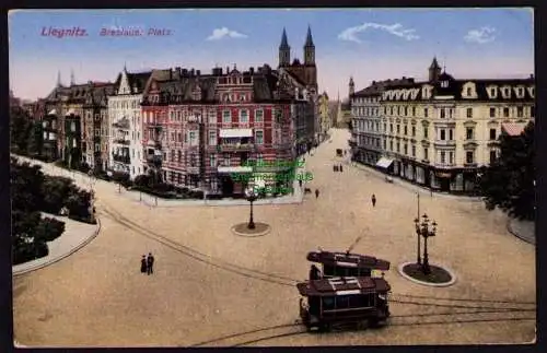 172454 AK  Liegnitz 1917 Breslauer Platz