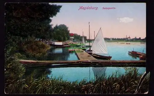 172444 Ansichtskarte  Magdeburg 1915 Salzquelle