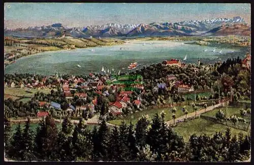 172384 AK  Starnberg am Würmsee 1926 Panorama Blick gegen das Hochgebirge