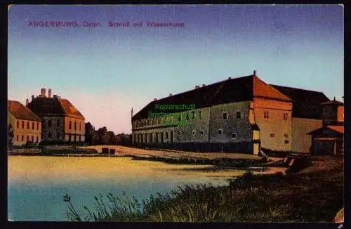 172367 AK  Wegorzewo Angerburg O.-Pr. um 1920 Schloss mit Wasserkunst