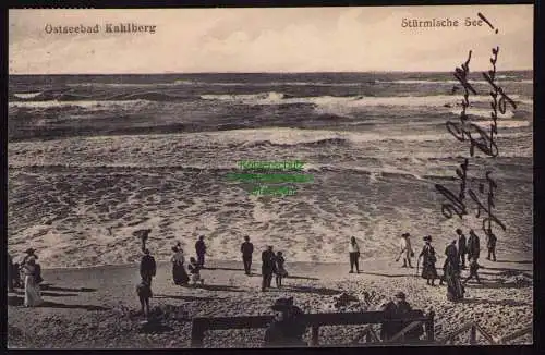 172364 AK  Ostseebad Kahlberg 1926 Stürmische See Am Strand