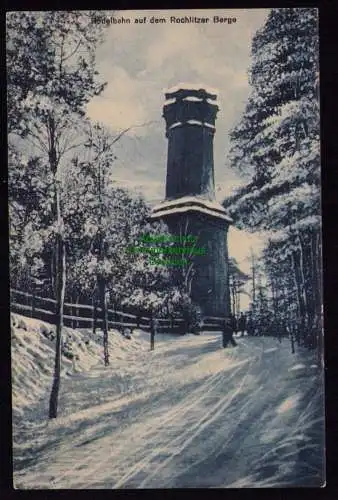 172360 Ansichtskarte  Rochlitzer Berg 1926 Aussichtsturm Rodelbahn Winter