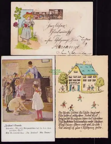 172329 3 AK  Kamenz 1903 Schule Schulanfang Erster Schulgang Zeichenstunde