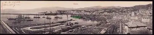 172322 Genova 1904 3teilige Panorama Klappkarte AK