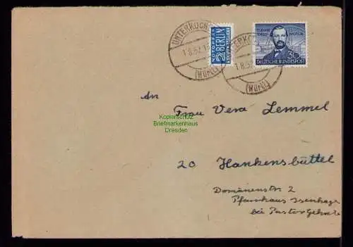 B18567 BRD Deutschland 1952 Brief Mi. 150 75 Jahre Otto Motor Unterkochen Württ.