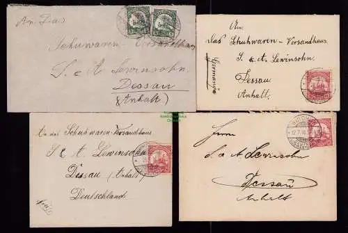 B18546 DSW Deutsch Südwestafrika Keetmanshoop 1911 Windhuk 1910   4x Brief